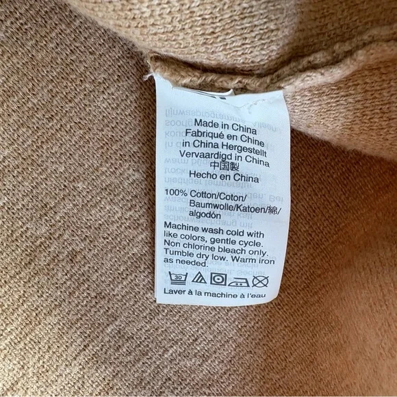 J. Crew Mercantile Tan Sweater Blazer Size Small 100% Cotton - Picture 4 of 8